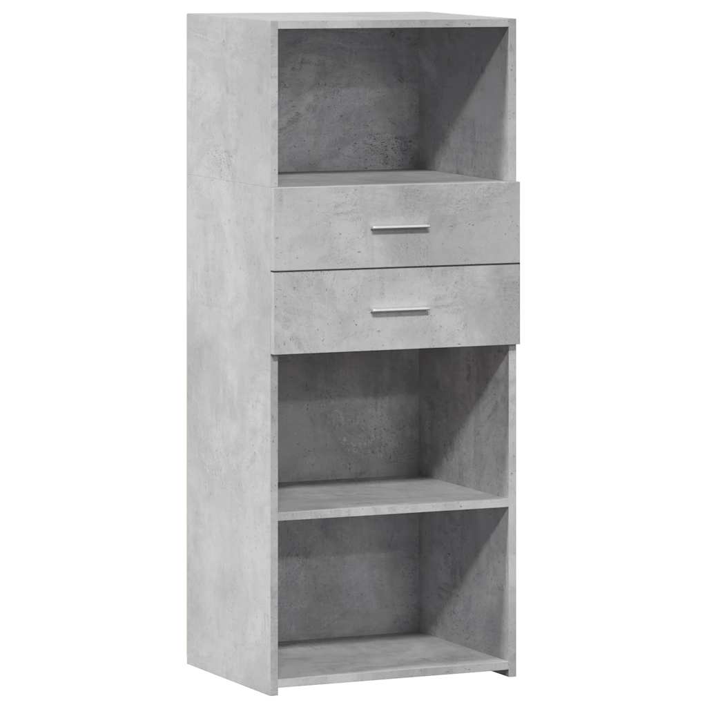 Hylle Betonggrå 50X42,5X124 Cm Konstruert Tre