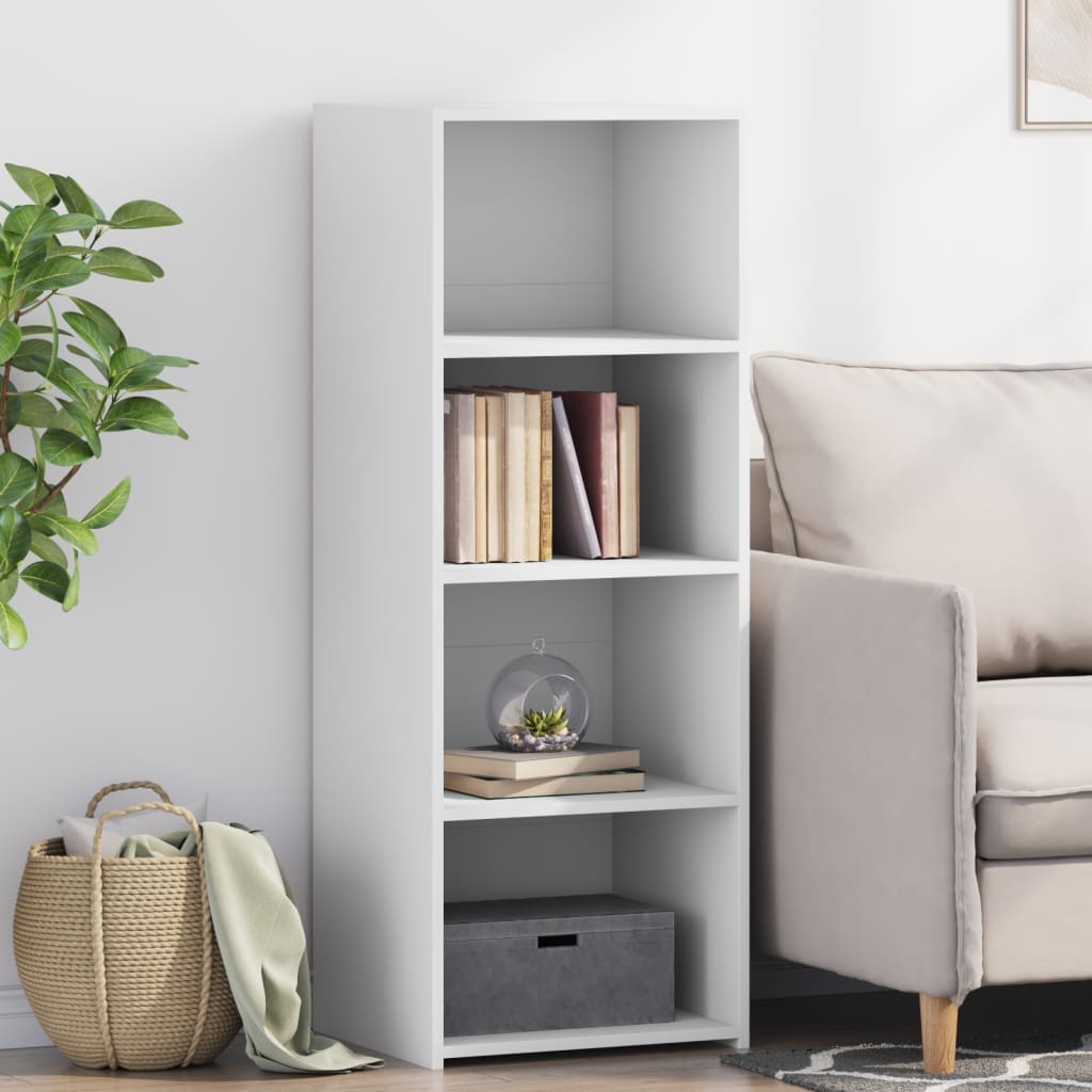 Hylle Hvit 45X41X124 Cm Konstruert Tre