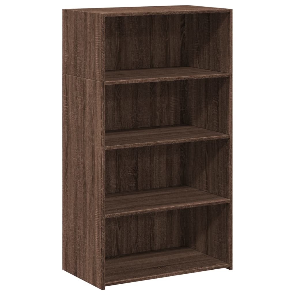 Hylle Brun Eik 70X41X124 Cm Konstruert Tre