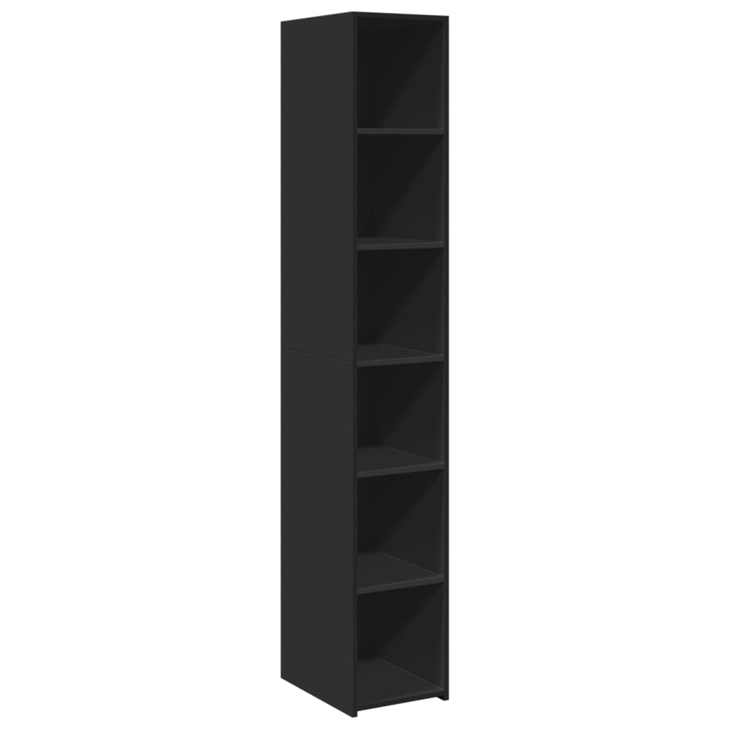 Hylle Svart 30X41X185 Cm Konstruert Tre