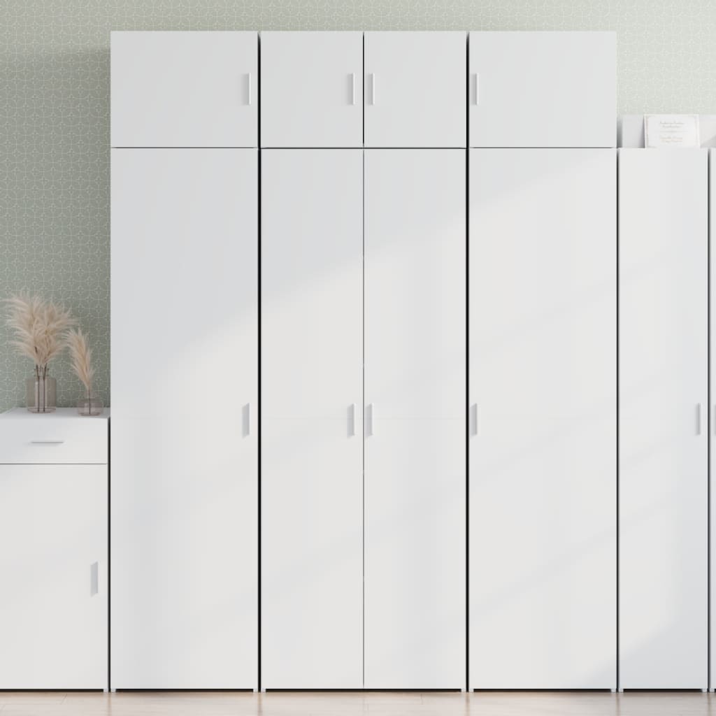 Highboard Hvit 70X42,5X185 Cm Konstruert Tre
