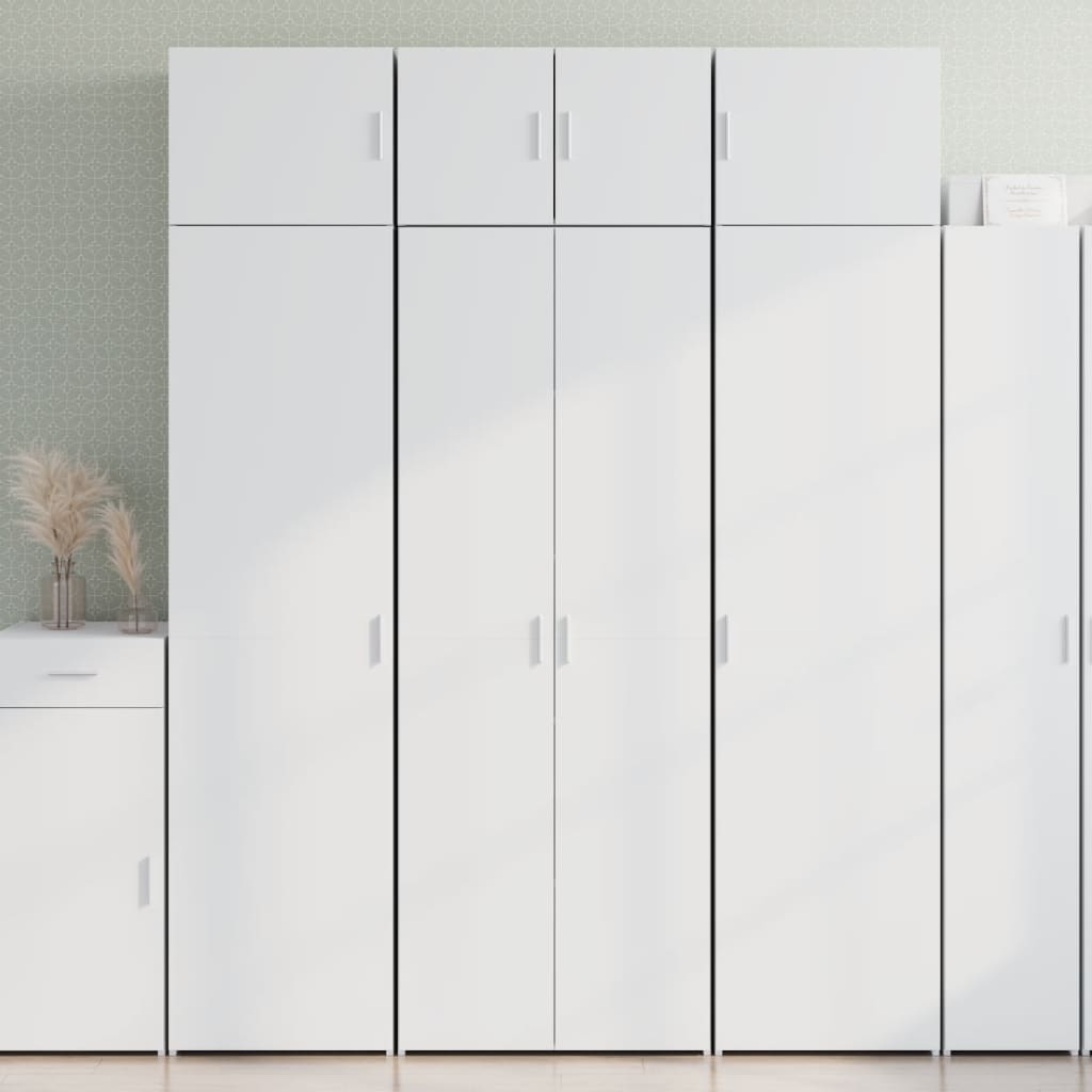 Highboard Hvit 70X42,5X185 Cm Konstruert Tre
