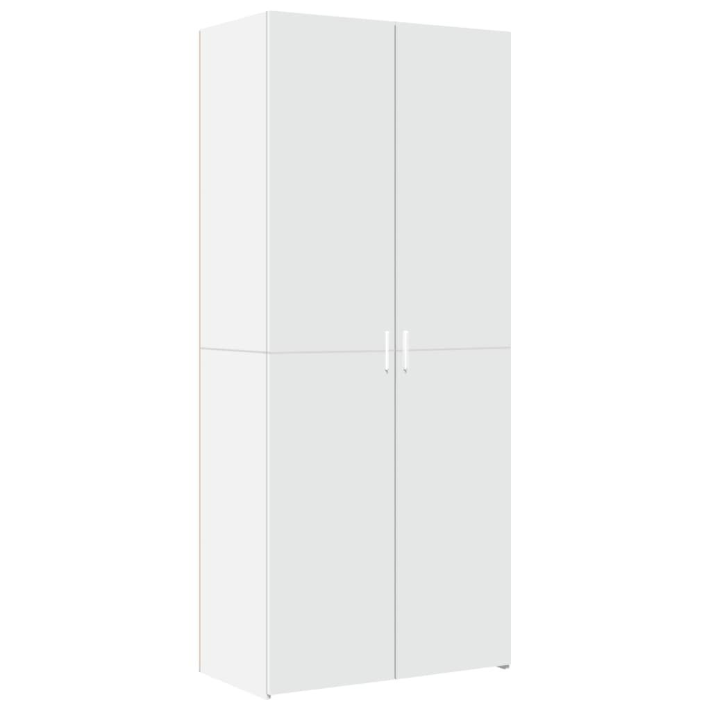 Highboard Hvit 80X42,5X185 Cm Konstruert Tre