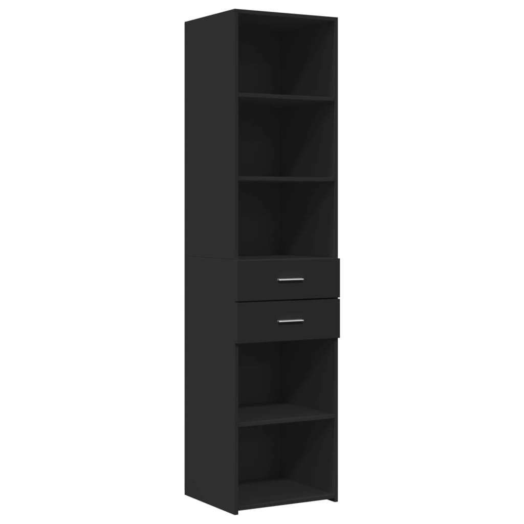 Hylle Svart 45X42,5X185 Cm Konstruert Tre