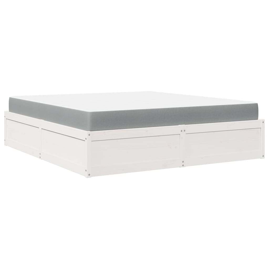 Seng Med Madrass Hvit 180X200 Cm Heltre Furu