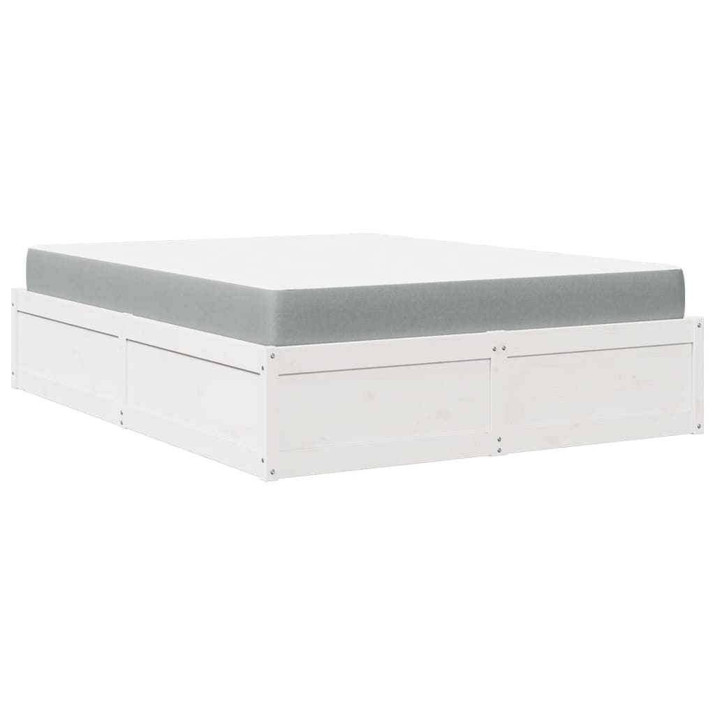 Seng Med Madrass Hvit 140X200 Cm Heltre Furu
