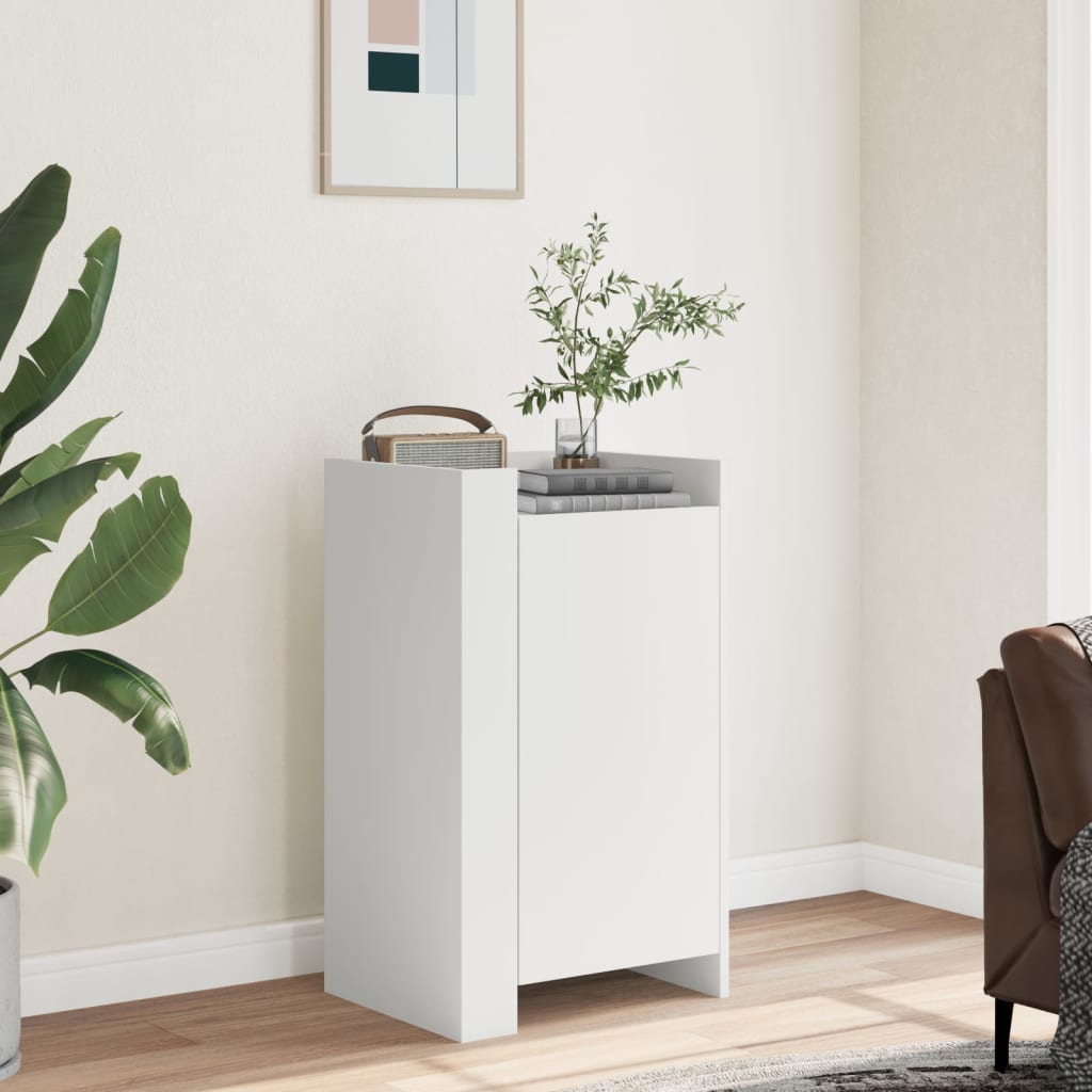 Skjenk Hvit 45X35X75 Cm Konstruert Tre