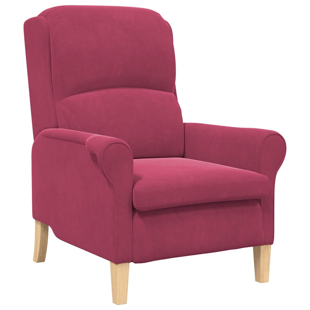 Lenestol Vinrød 76 X 94 X 102 Cm Fløyel