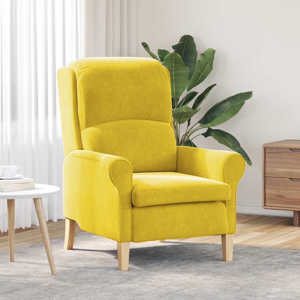 Lenestol Gul 76 X 94 X 102 Cm Fløyel