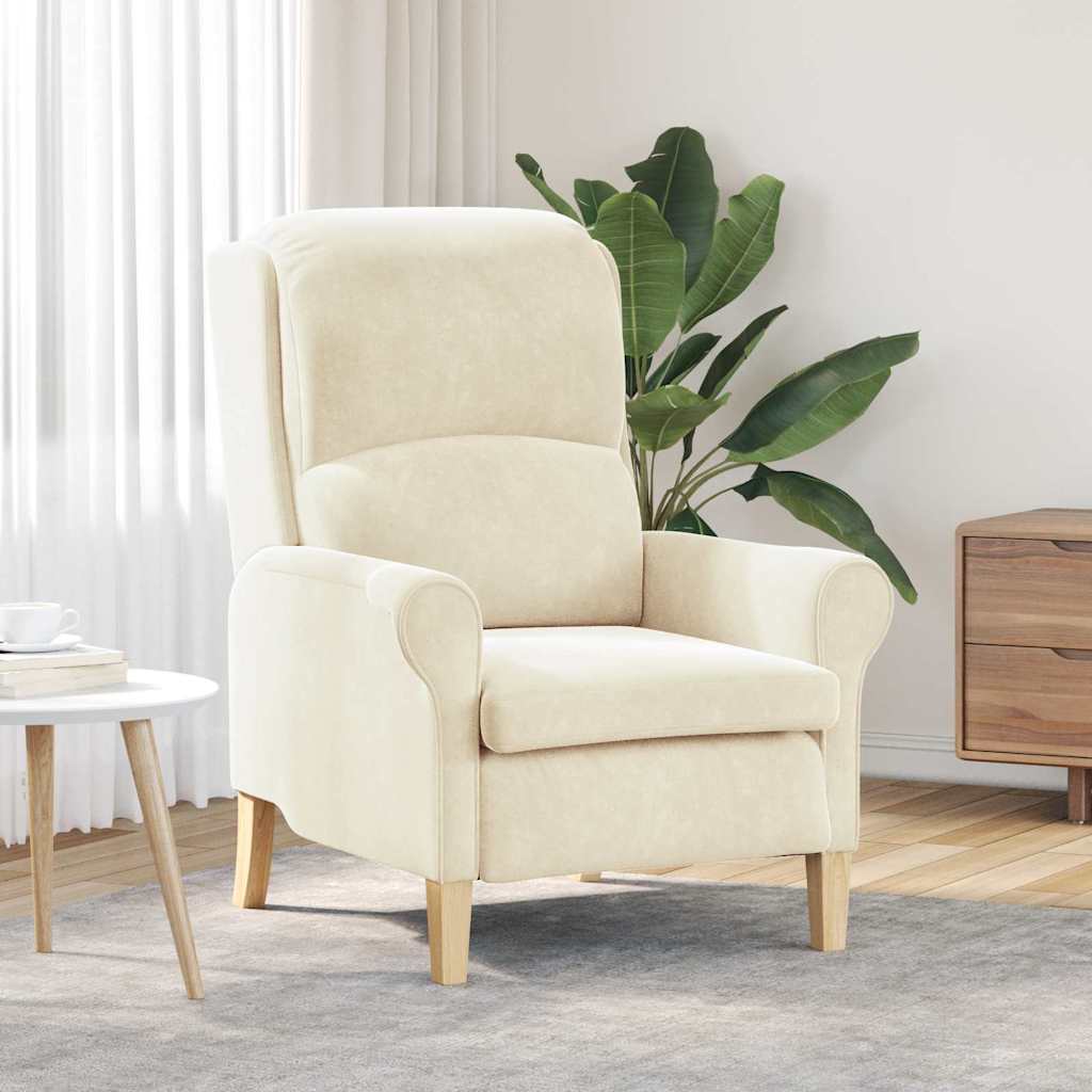 Lenestol Krem 76 X 94 X 102 Cm Fløyel