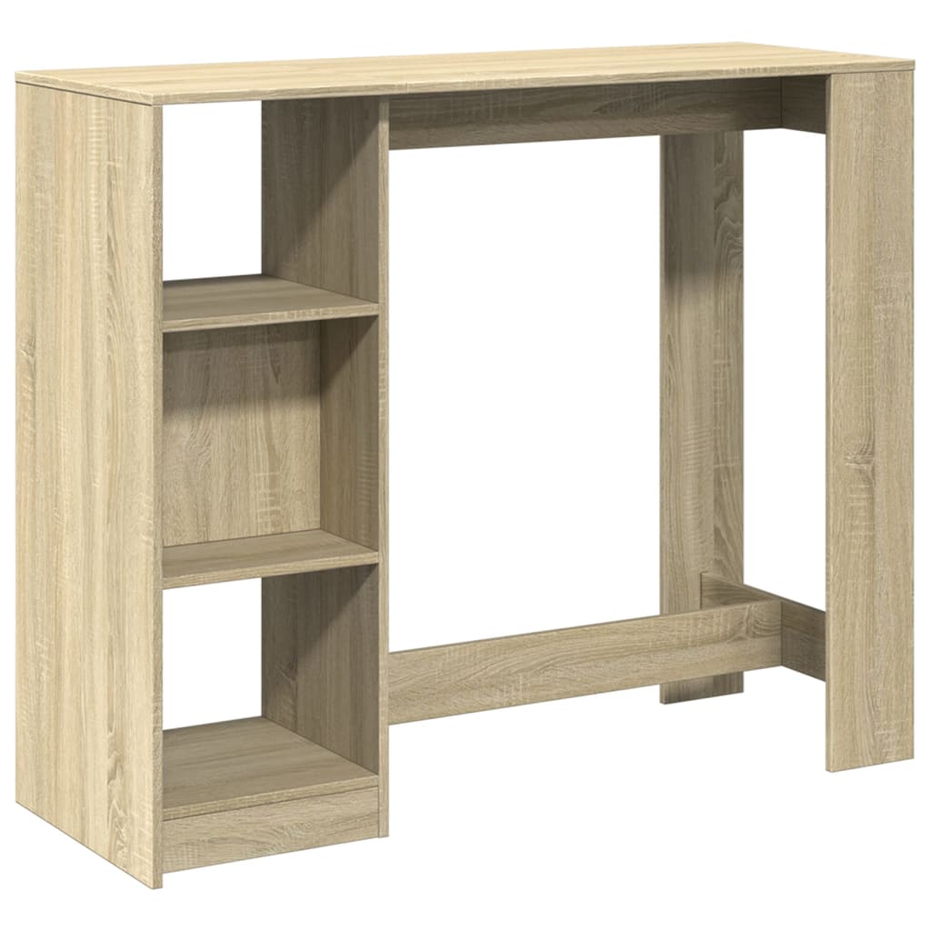 Barbord Med Hylle Sonoma Eik 124X46X103,5 Cm Konstruert Tre