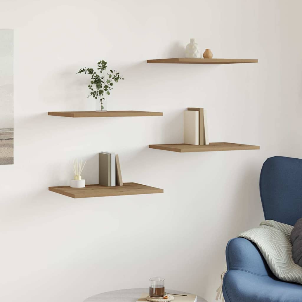 Hylleplater 4 Stk Artisan Eik 40X30X1,5 Cm Konstruert Tre