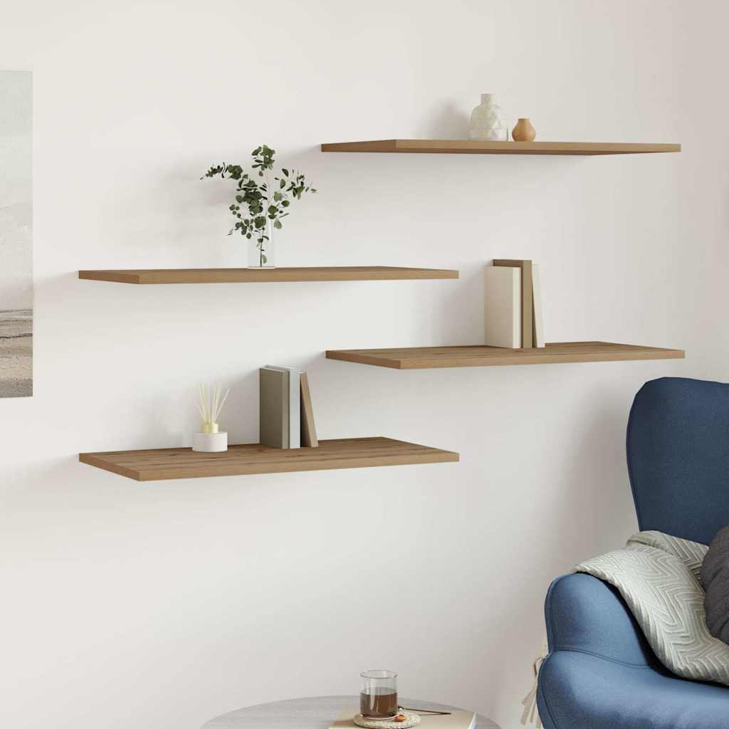 Vegghyller 4 Stk Artisan Eik 60X30X1,5 Cm Konstruert Tre