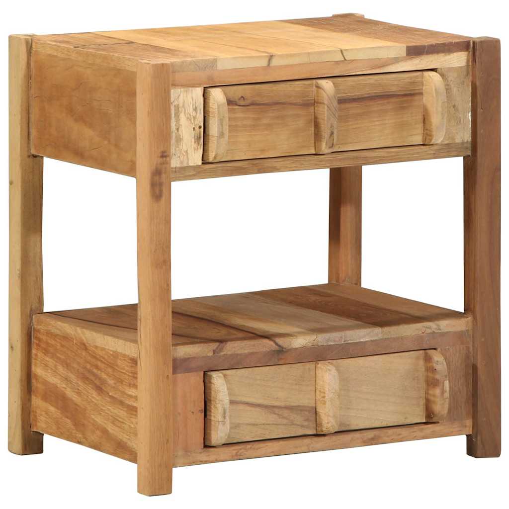 Sidetabell Brun 43 X 32 X 46 Cm Massivt Gjenvunnet Tre