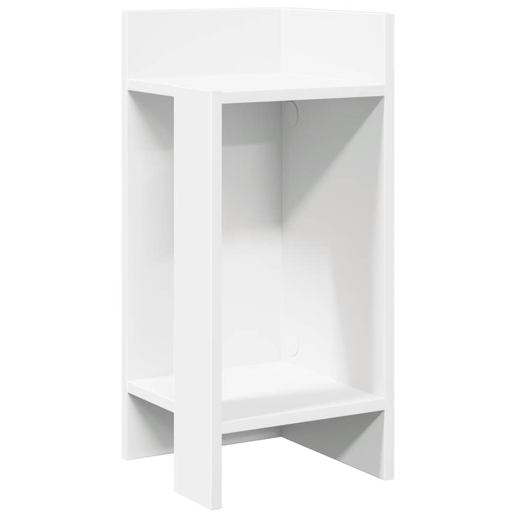 Sidebord Med Hylle Hvit 25,5X27X60 Cm