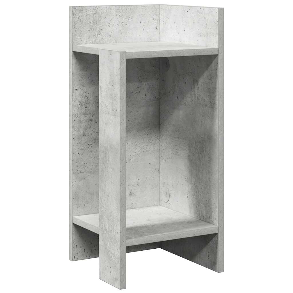 Sidebord Med Hylle Betonggrå 25,5X27X60 Cm