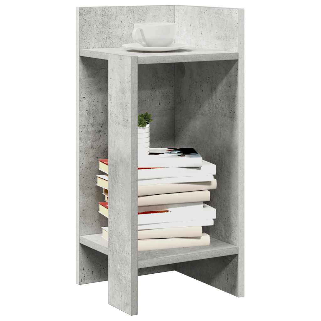 Sidebord Med Hylle Betonggrå 25,5X27X60 Cm
