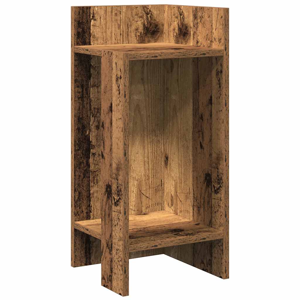 Sidebord Med Hylle Gammelt Tre 25,5X27X60 Cm