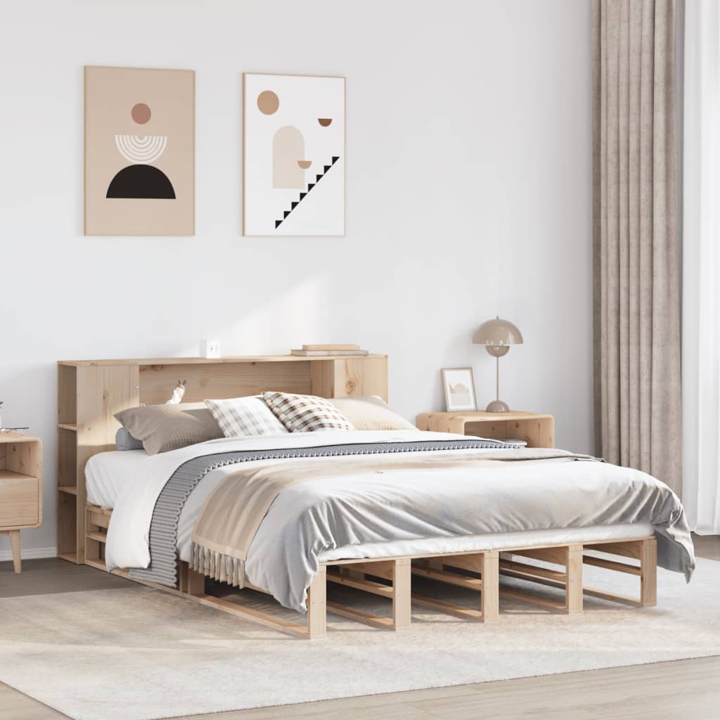 Seng Med Bokhylle Uten Madrass 140X200 Cm Heltre