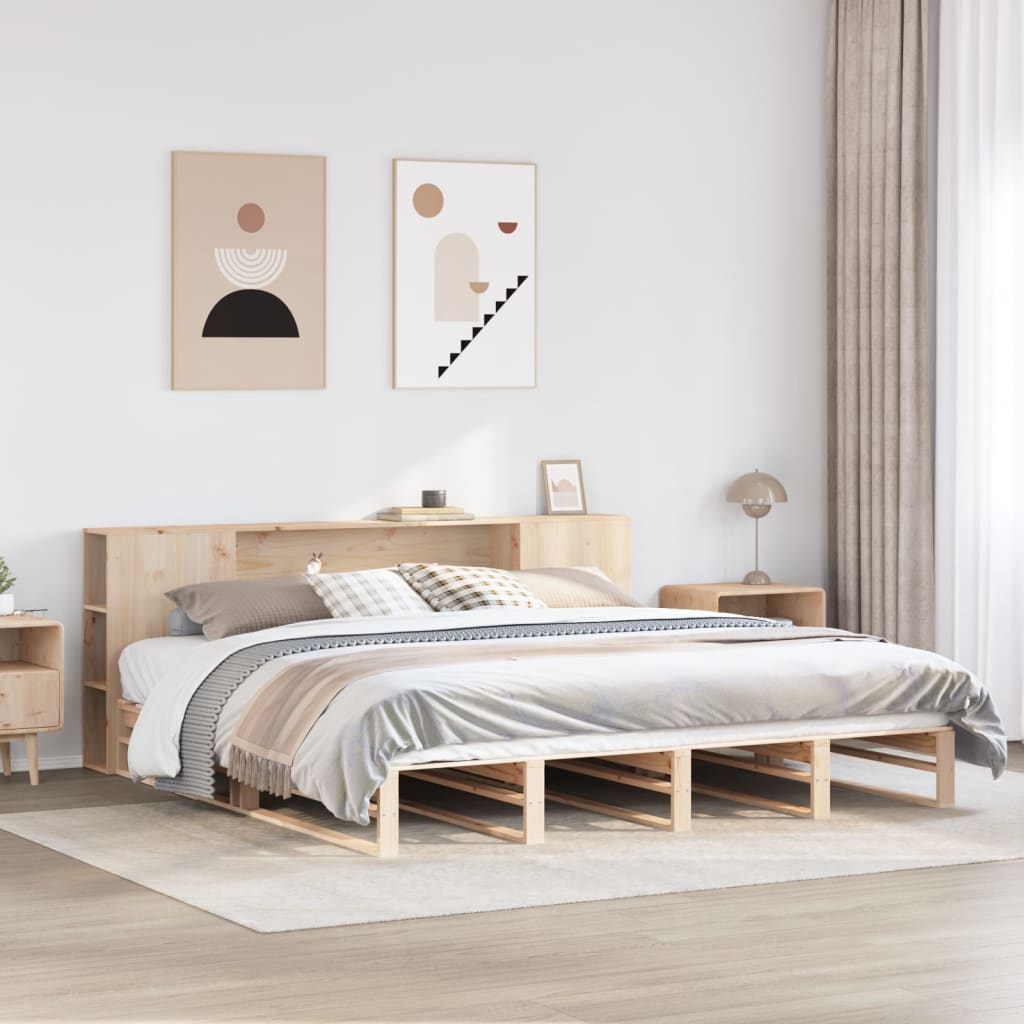 Seng Med Bokhylle Uten Madrass 180X200 Cm Heltre