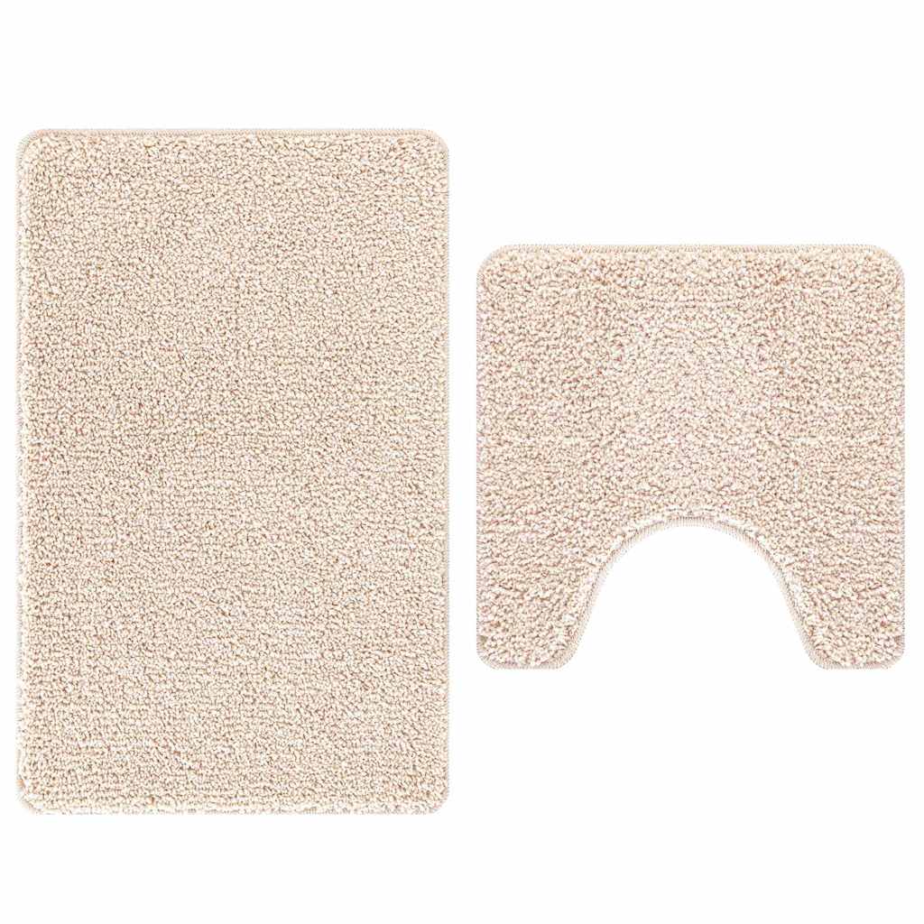 Anti-Skli Baderomsmatte Sett 2 Pcs Krem Pp