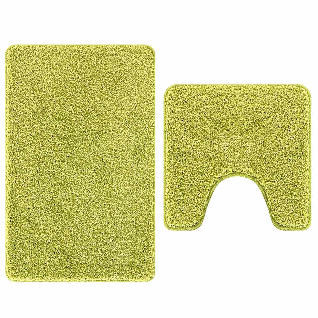Anti-Skli Baderomsmatte Sett 2 Pcs Grønn Pp