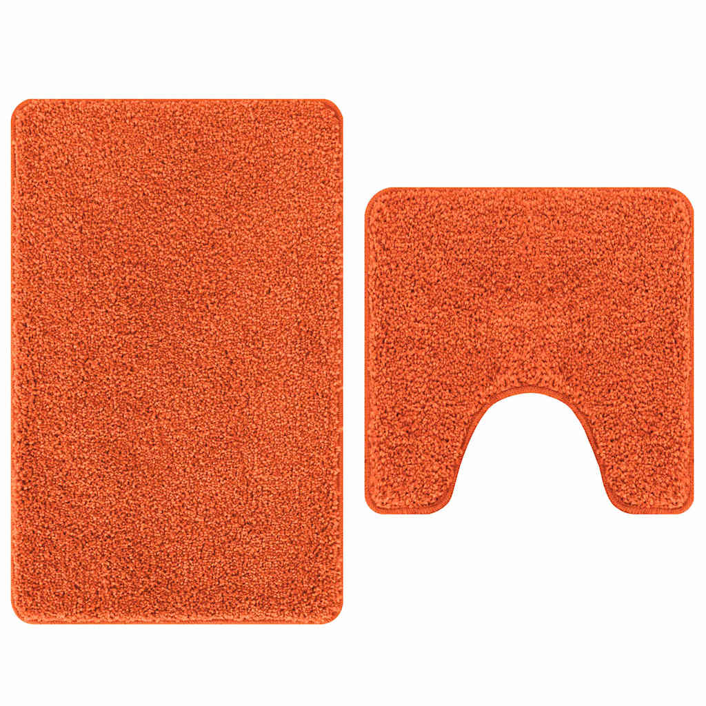 Anti-Skli Baderomsmatte Sett 2 Pcs Oransje Pp