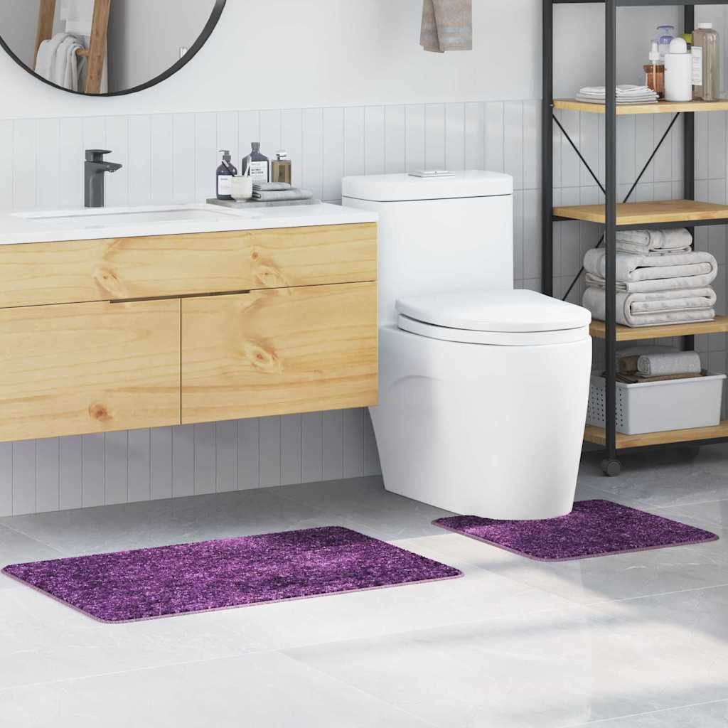 Anti-Skli Baderomsmatte Sett 2 Pcs Lilla Pp