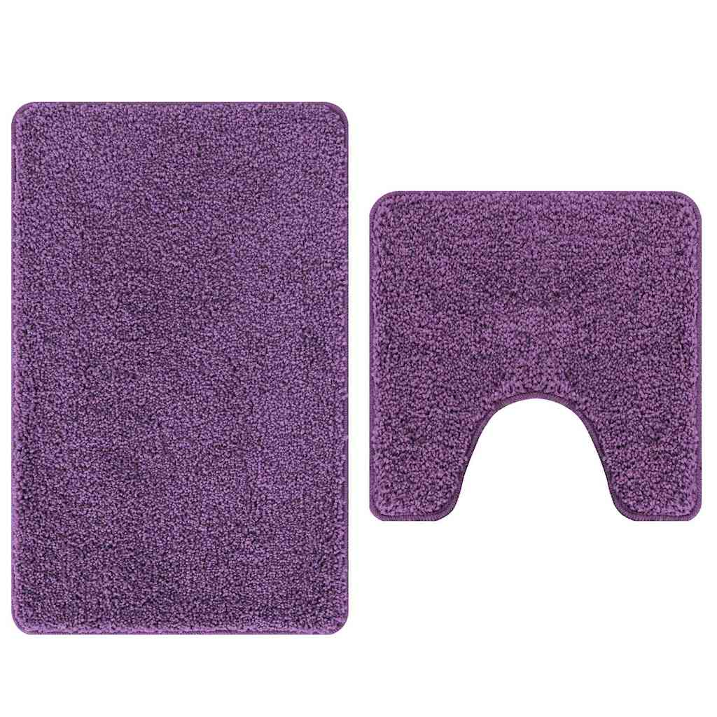 Anti-Skli Baderomsmatte Sett 2 Pcs Lilla Pp