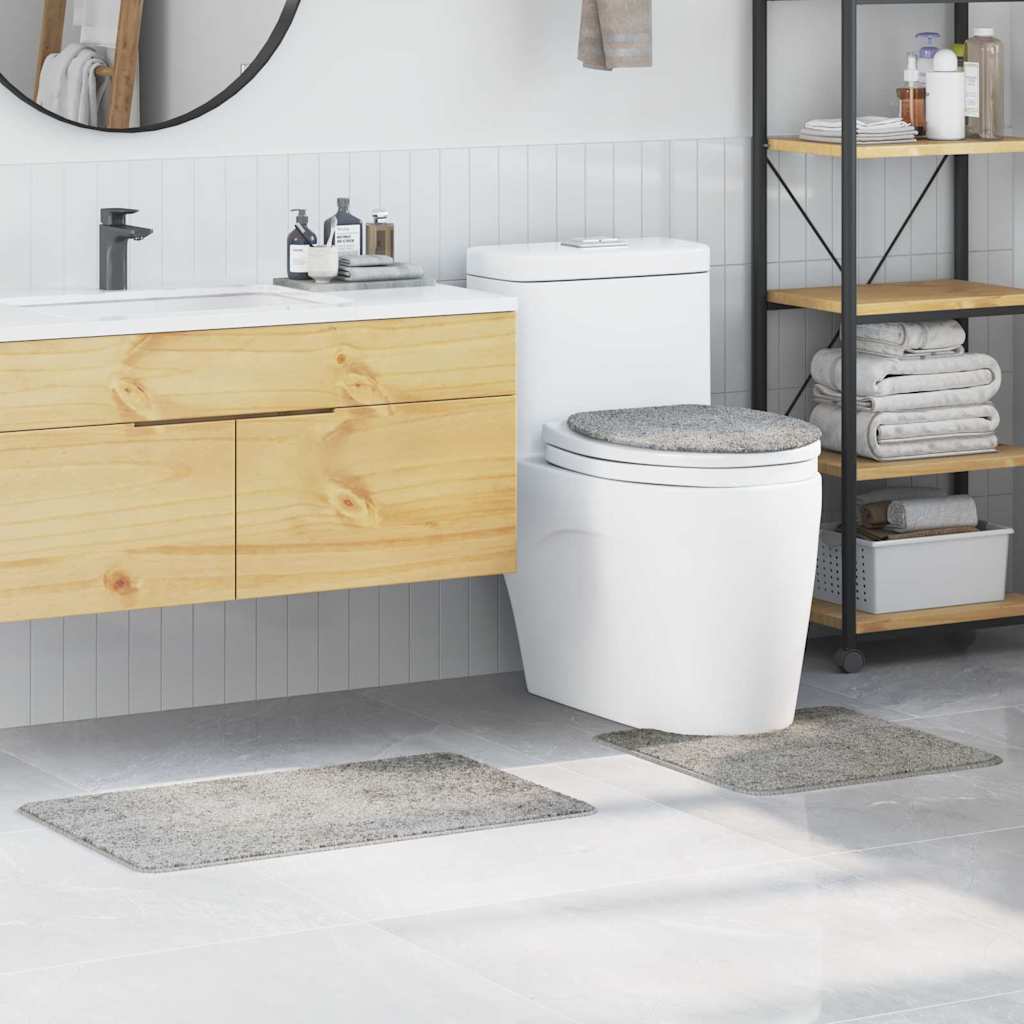 Anti-Skli Baderomsmatte Sett 3 Pcs Grå 50 X 50 Cm Pp