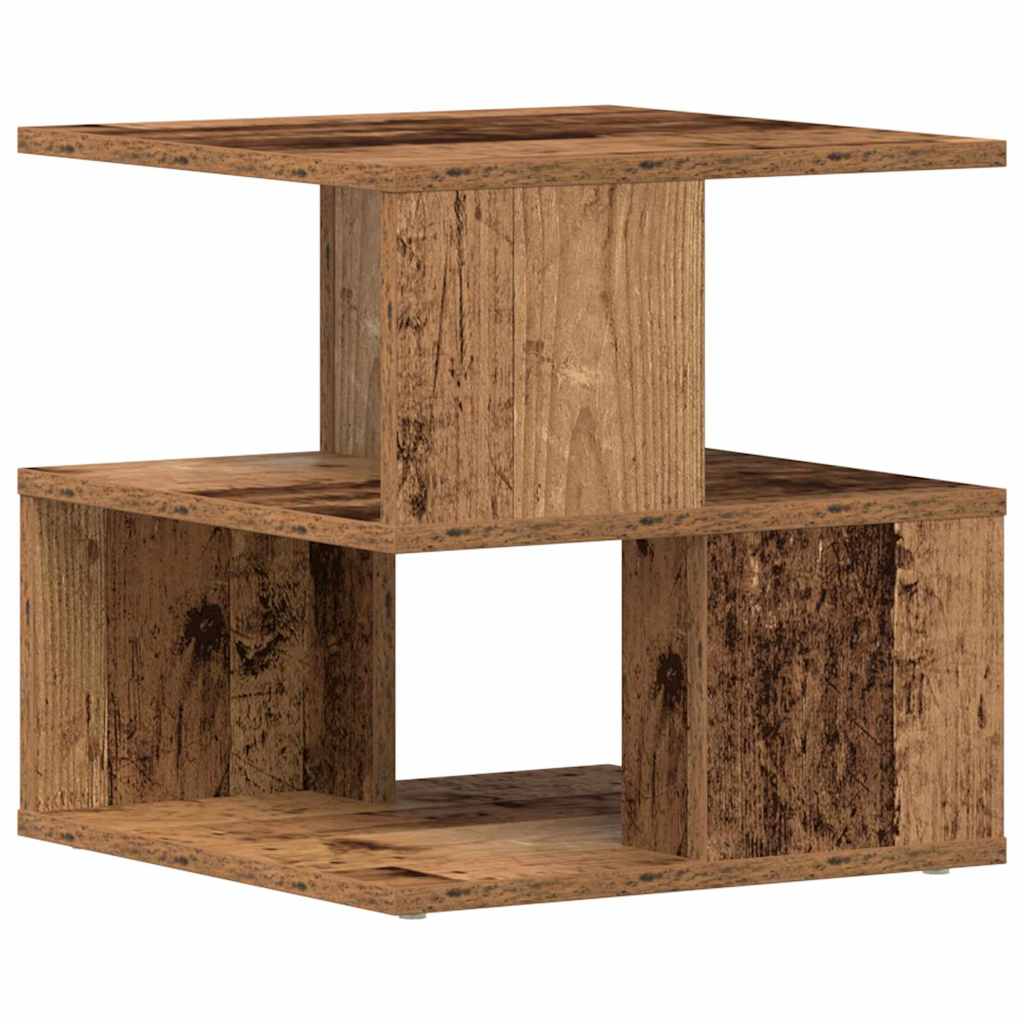 Sidetabell Gammelt Tre 40 X 40 X 40 Cm Konstruert Tre