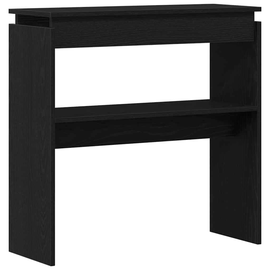 Konsollbord Svart Eik 80 X 30 X 80 Cm Konstruert Tre