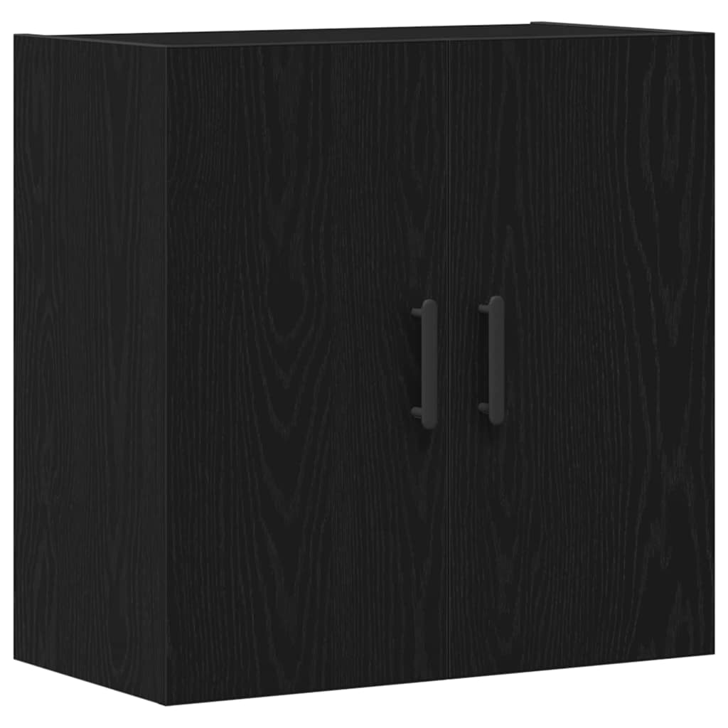 Veggskap Veggmontert Svart Eik 60 X 31 X 60 Cm Konstruert Tre