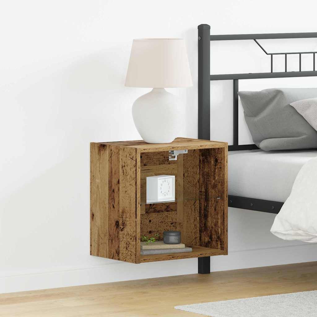 Flytende Hylle Med Hylle Brun 40 X 28.5 X 40 Cm Konstruert Tre