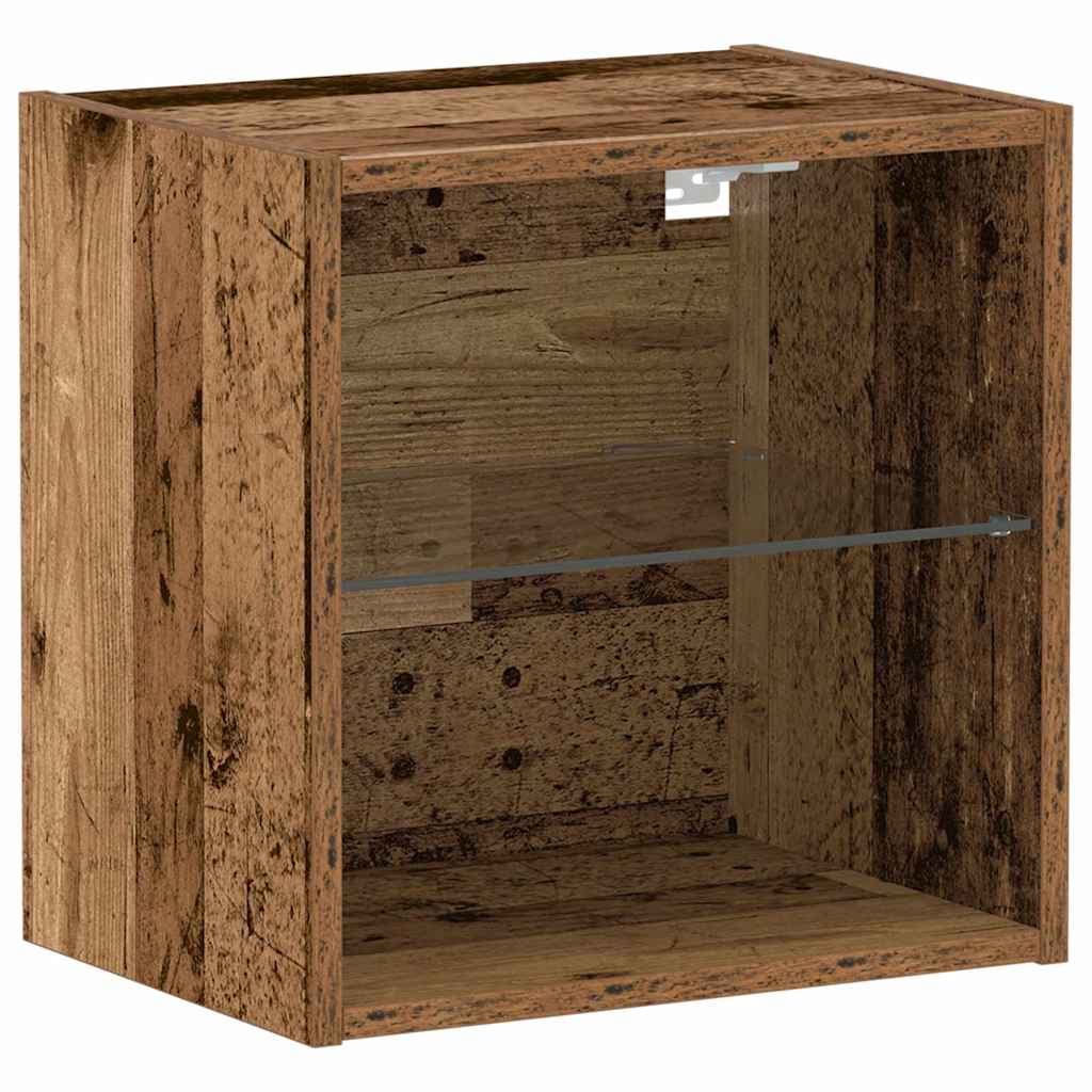 Flytende Hylle Med Hylle Brun 40 X 28.5 X 40 Cm Konstruert Tre