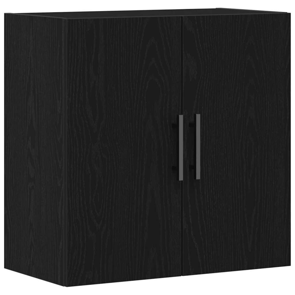 Veggskap Svart Eik 60 X 31 X 60 Cm Konstruert Tre