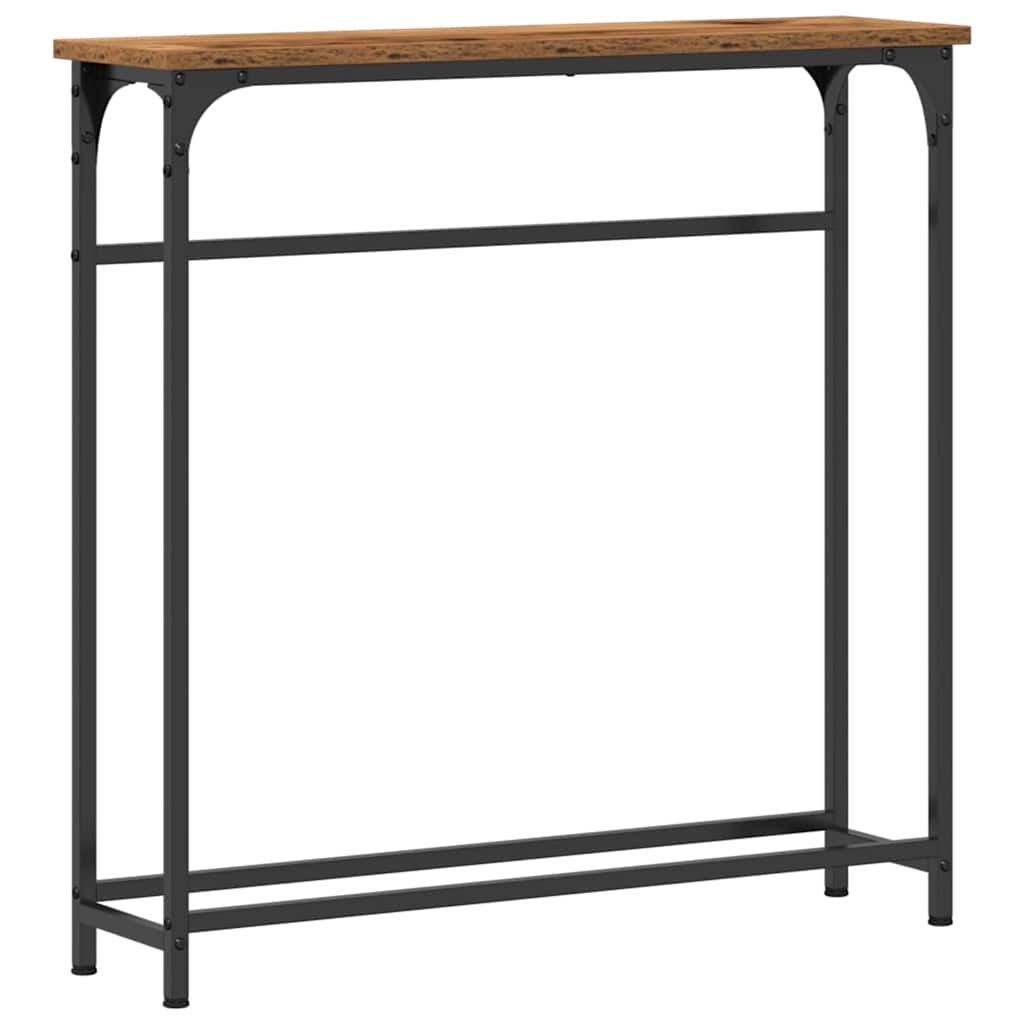 Konsollbord Gamle Tre 75 X 19.5 X 75 Cm Ingeniørtre Og Metall
