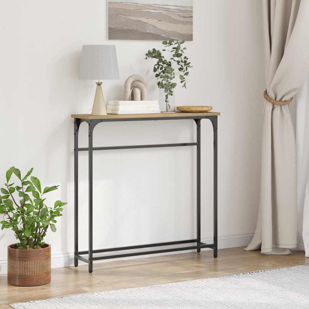 Konsollbord Artisan Eik 75 X 19.5 X 75 Cm Ingeniørtre Og Metall