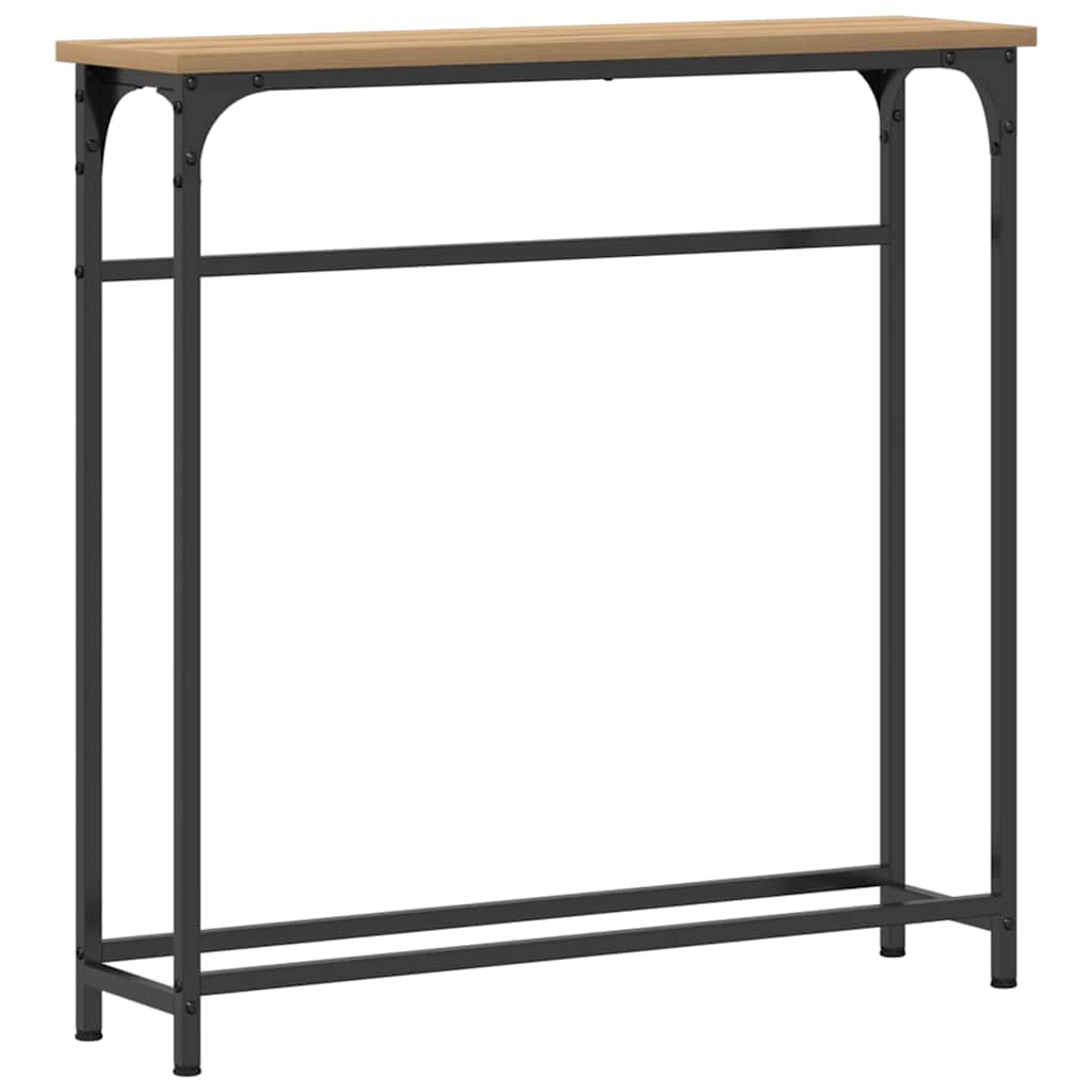 Konsollbord Artisan Eik 75 X 19.5 X 75 Cm Ingeniørtre Og Metall