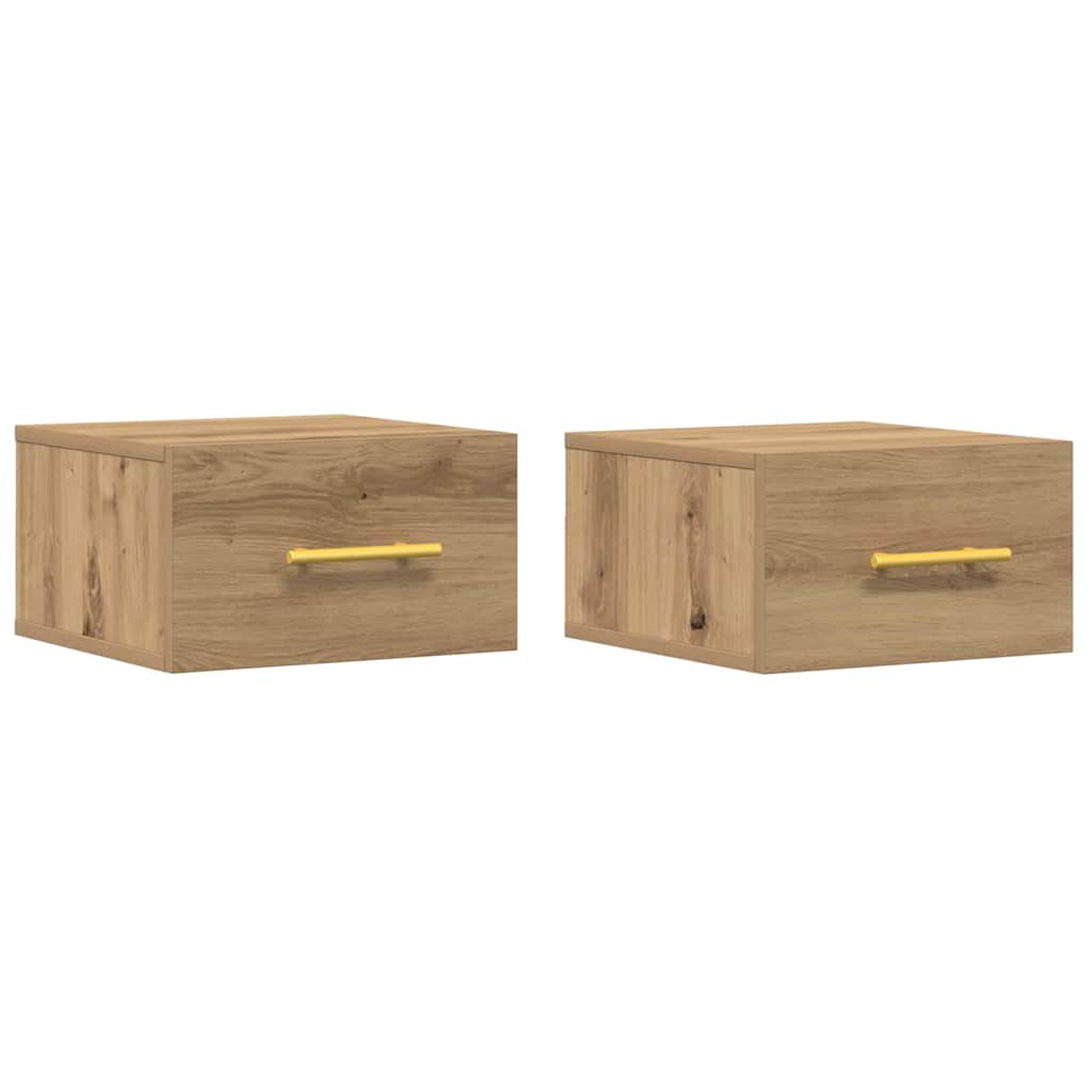 Nattbordskap 2 Pcs Artisan Eik 35 X 35 X 20 Cm Konstruert Tre