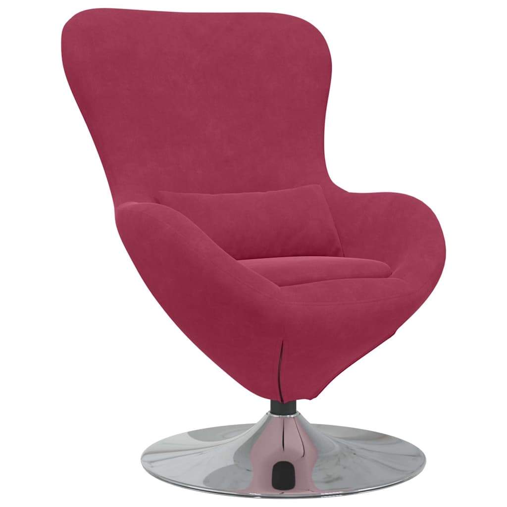 Eggstol Vinrød 63 X 73 X 90 Cm Fløyel