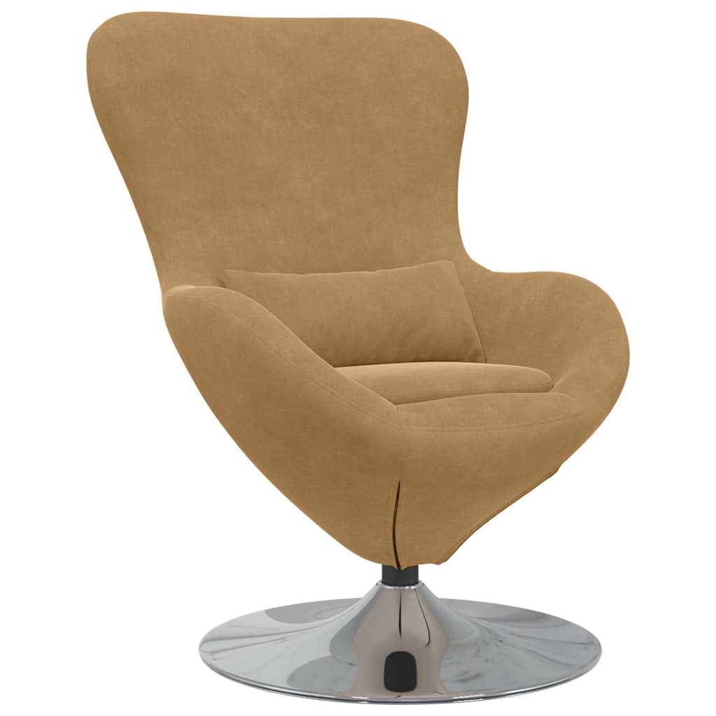 Eggstol Lysebrun 63 X 73 X 90 Cm Fløyel