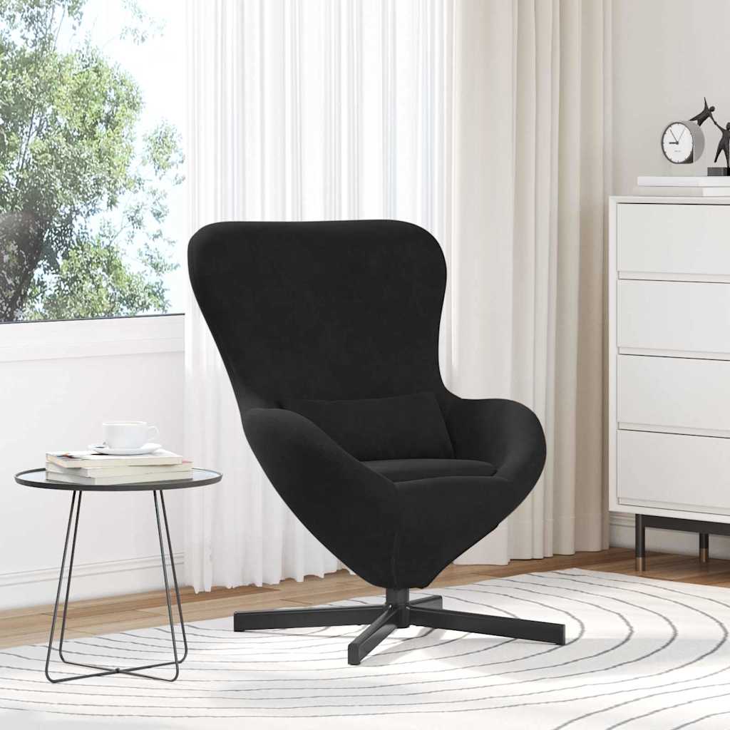 Eggstol Svart 63 X 73 X 90 Cm Fløyel