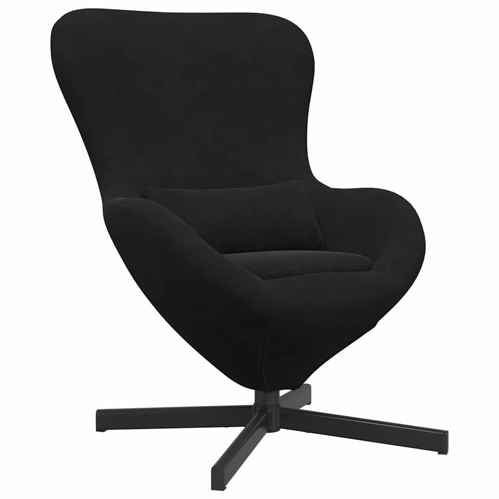 Eggstol Svart 63 X 73 X 90 Cm Fløyel