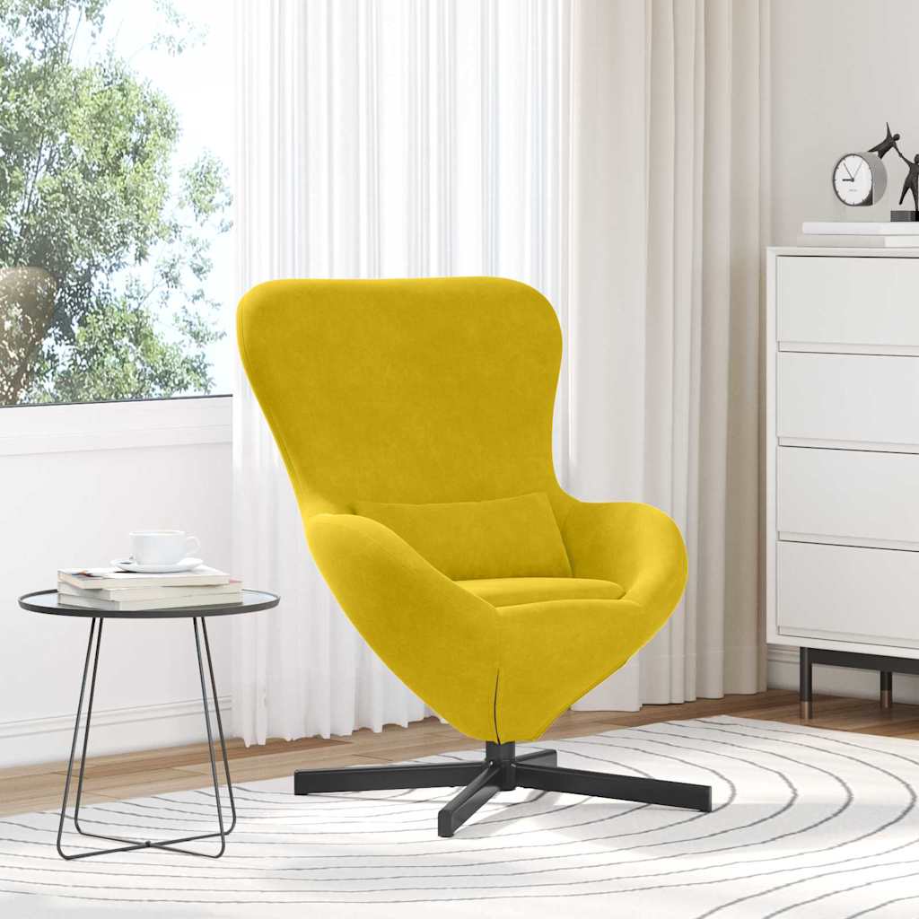 Eggstol Gul 63 X 73 X 90 Cm Fløyel