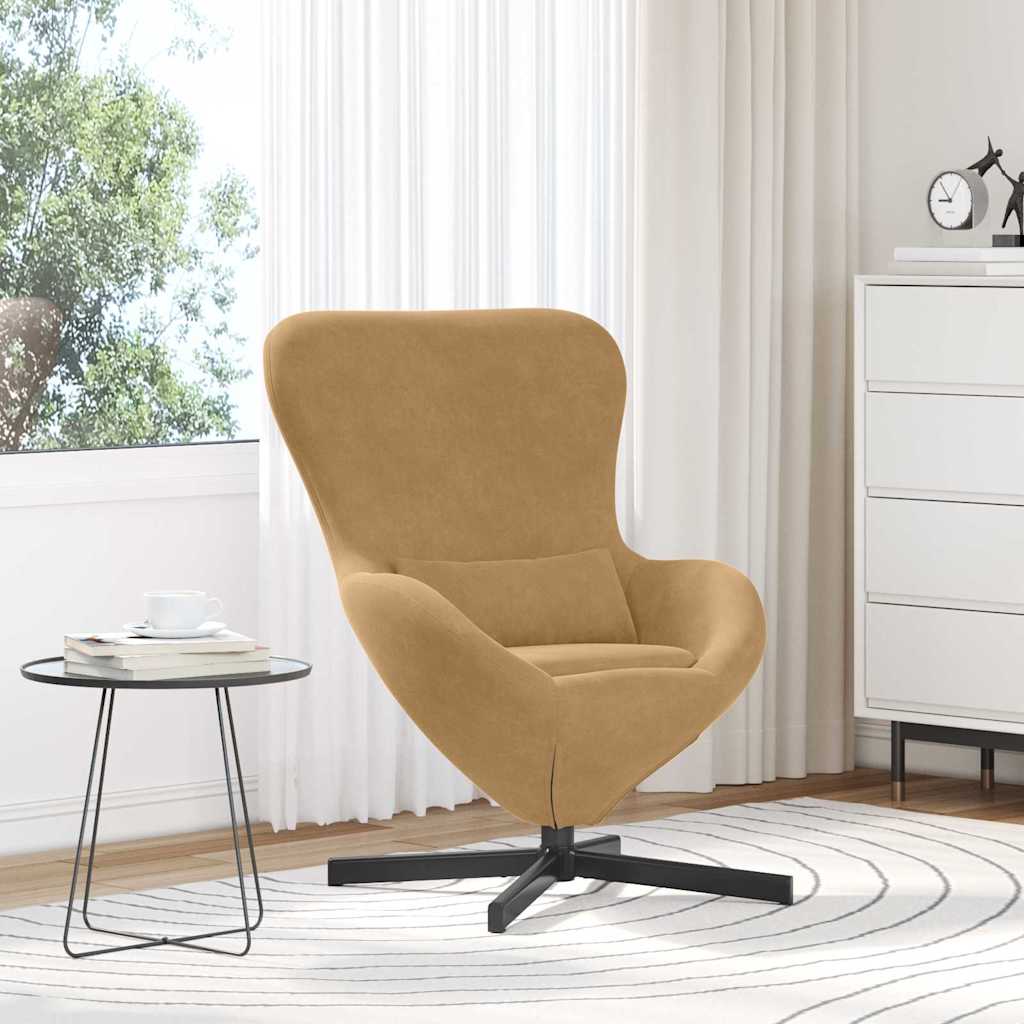 Eggstol Brun 63 X 73 X 90 Cm Fløyel