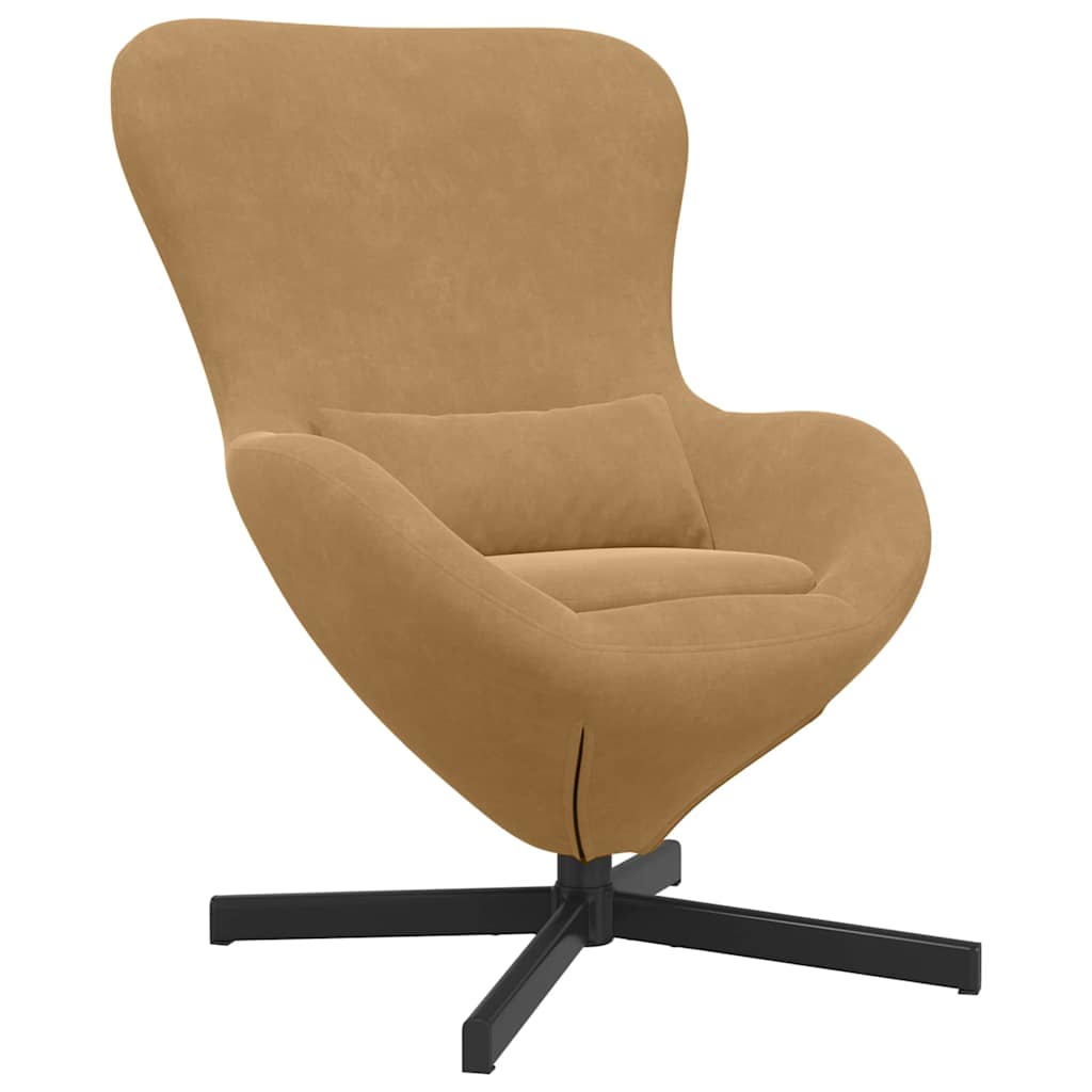 Eggstol Brun 63 X 73 X 90 Cm Fløyel