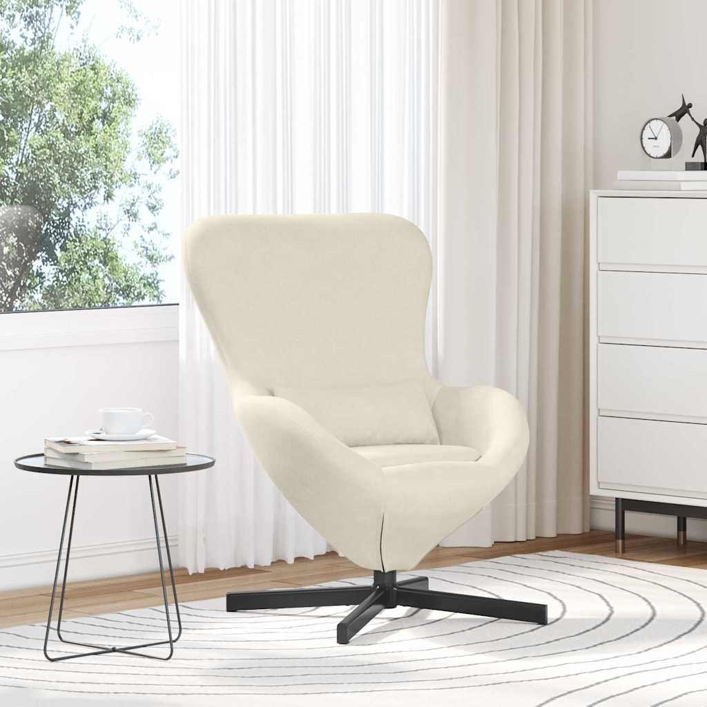 Eggstol Krem 63 X 73 X 90 Cm Fløyel
