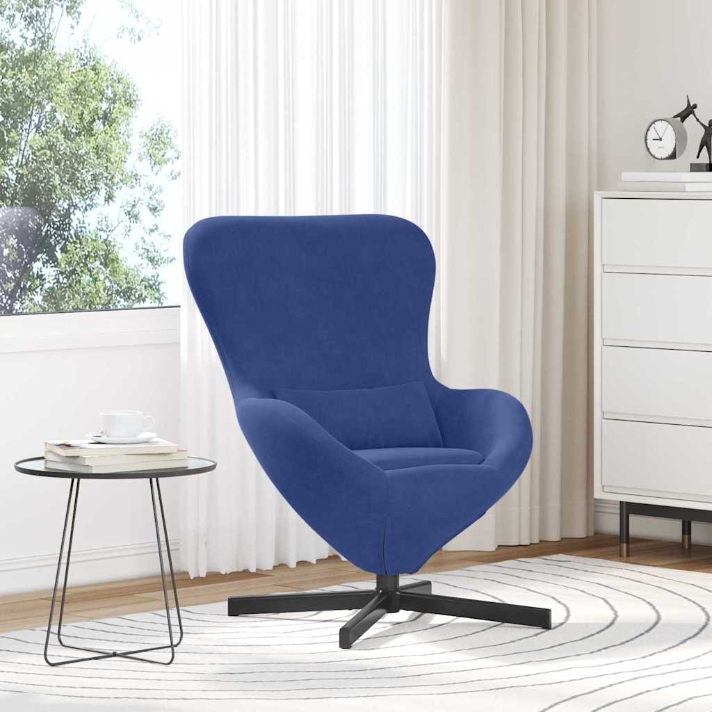 Eggstol Politi Blå 63 X 73 X 90 Cm Fløyel
