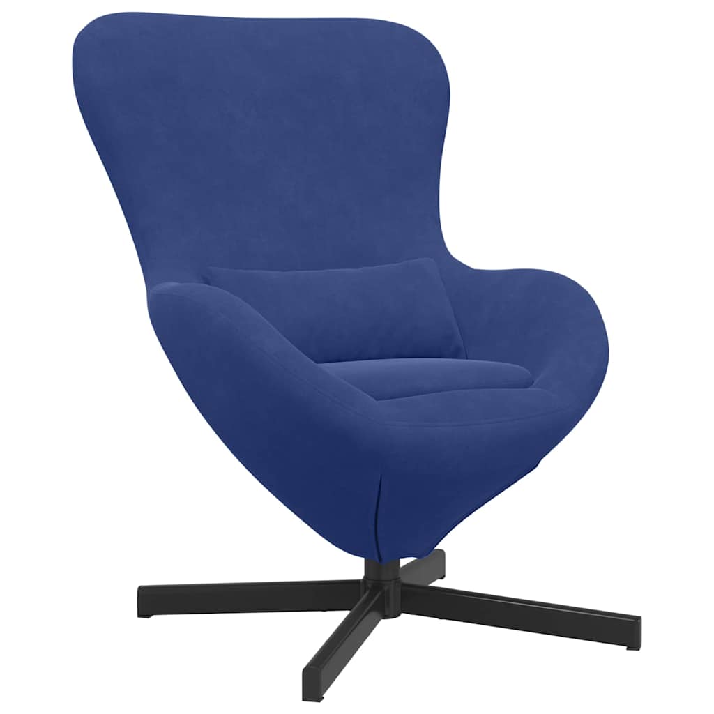 Eggstol Politi Blå 63 X 73 X 90 Cm Fløyel